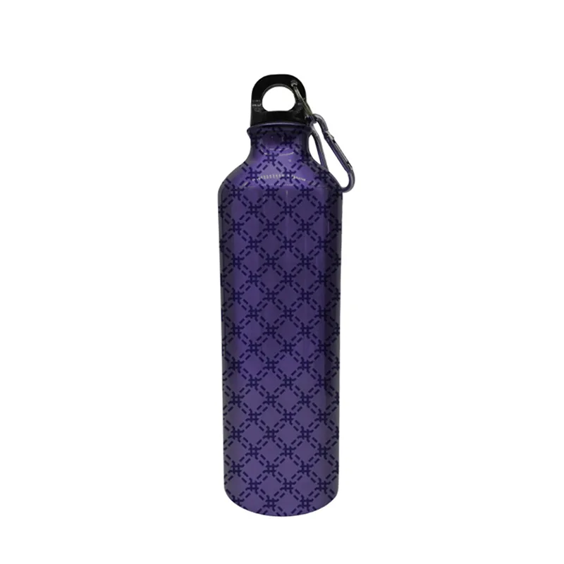 Botol Kembara Luar Ruangan Ungu dengan Klip Carabiner